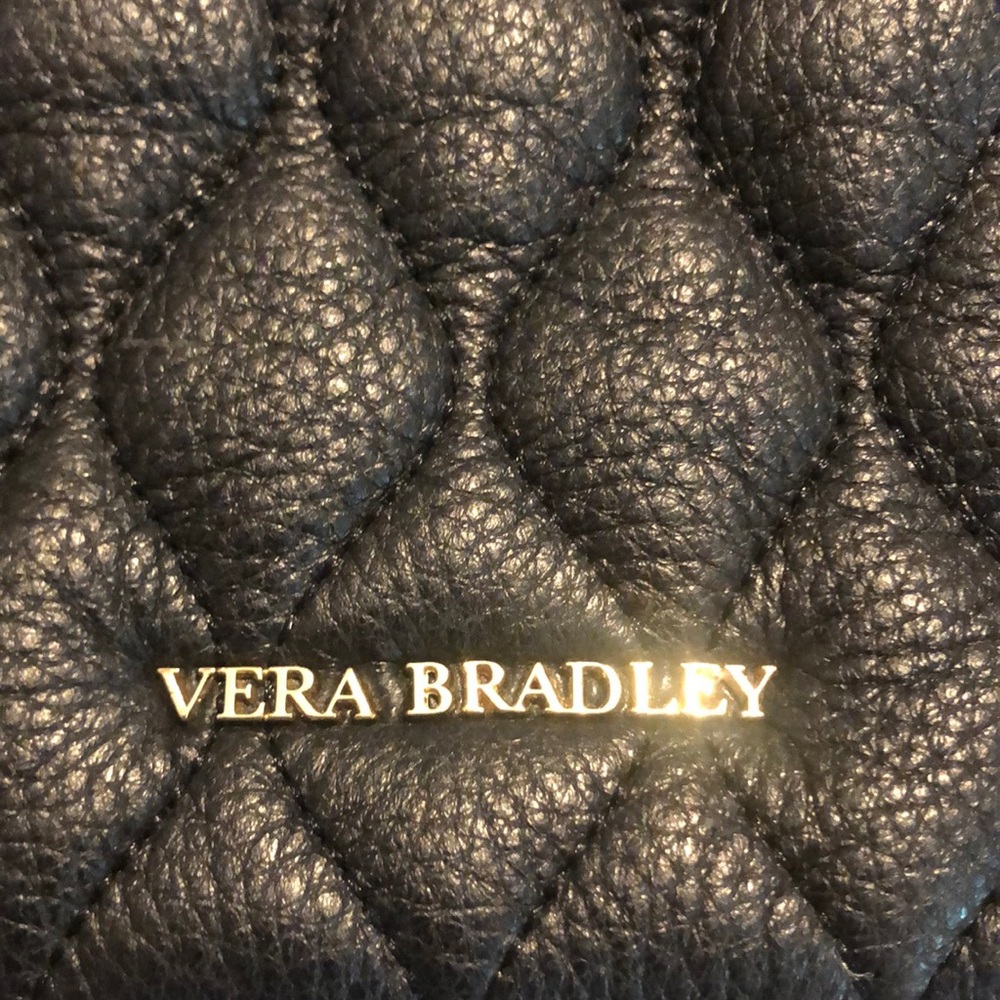 Black Quilted Leather Backpack - image 2